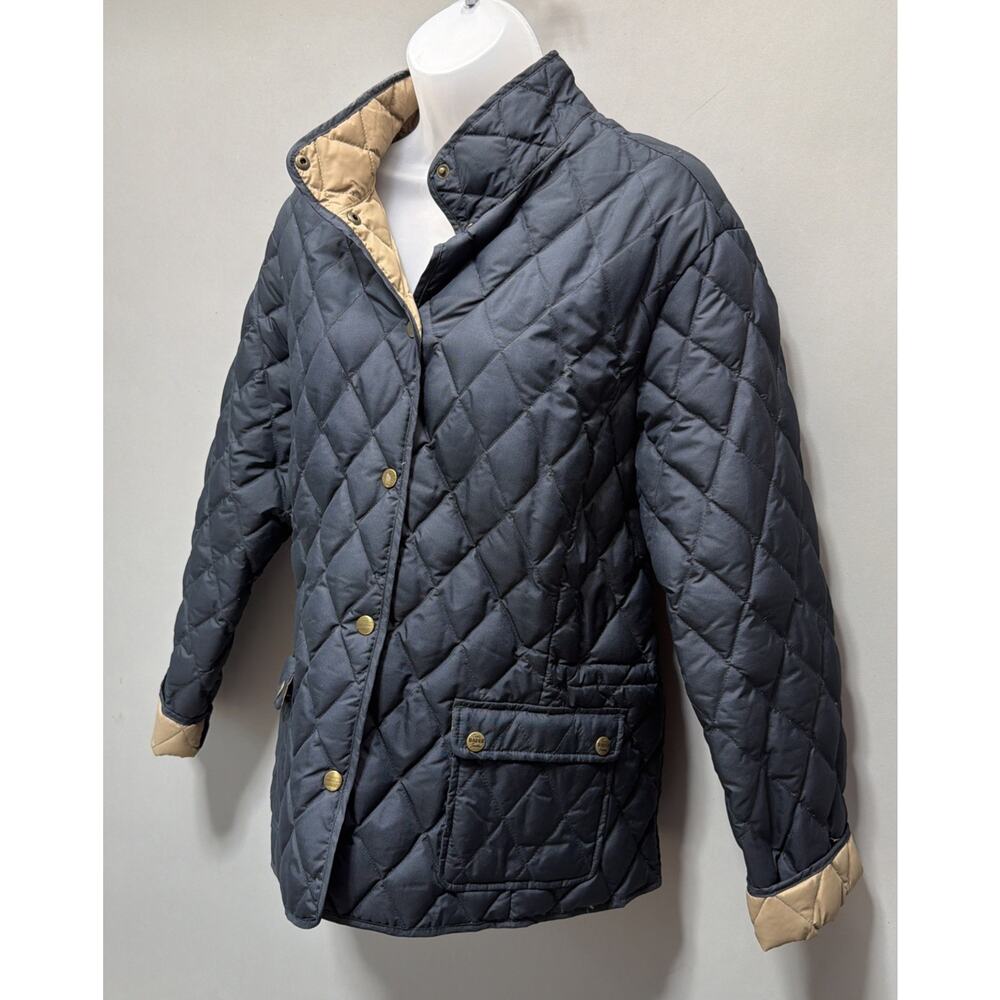 Eddie Bauer Navy Blue EB550 Goose Down Quilted Jacket Women’s XL - Picture 2 of 9